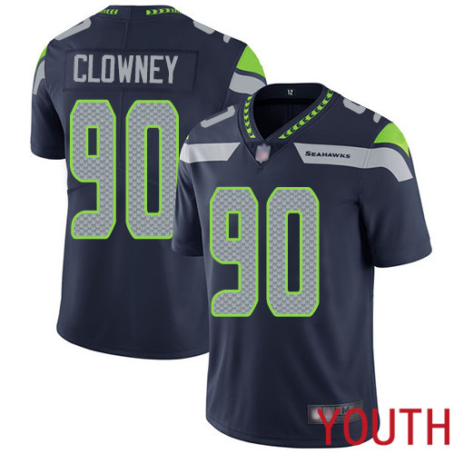 Seattle Seahawks Limited Navy Blue Youth Jadeveon Clowney Home Jersey NFL Football #90 Vapor Untouchable